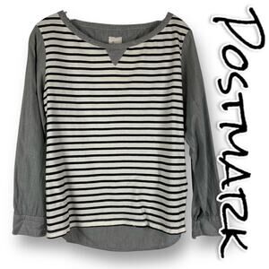 Postmark Anthropologie Conductor Stripe Top Long Sleeved Women’s Size XS